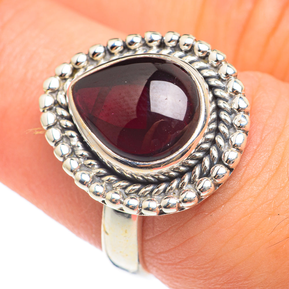Garnet Rings handcrafted by Anasilvercos - RING66930