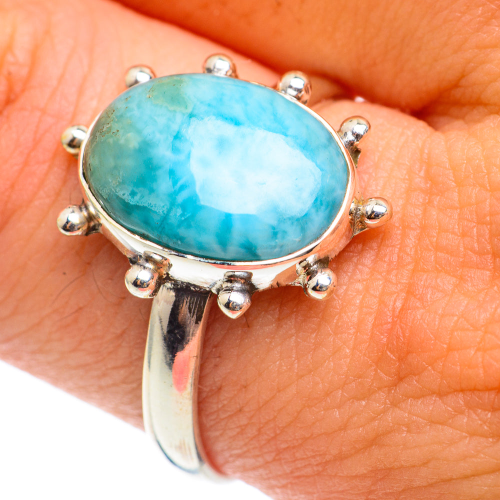 Larimar Rings handcrafted by Anasilvercos - RING66939