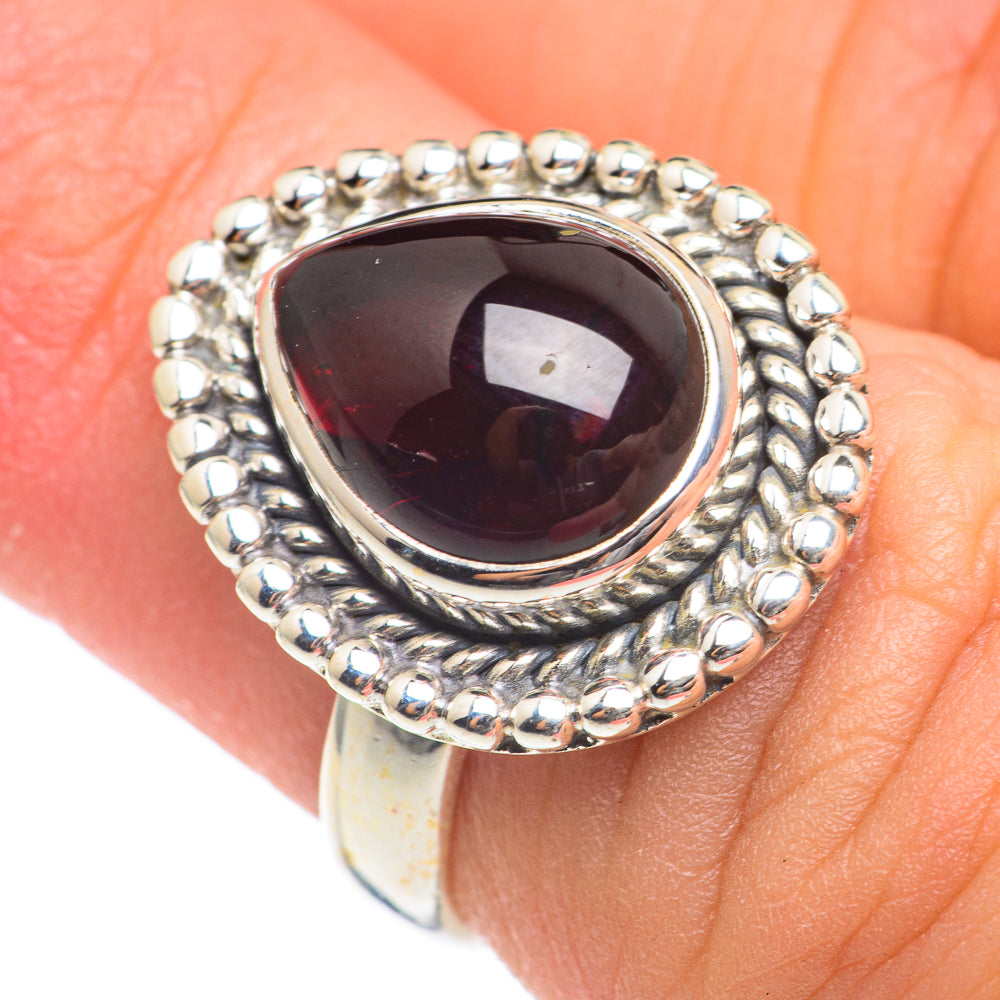 Garnet Rings handcrafted by Anasilvercos - RING66954