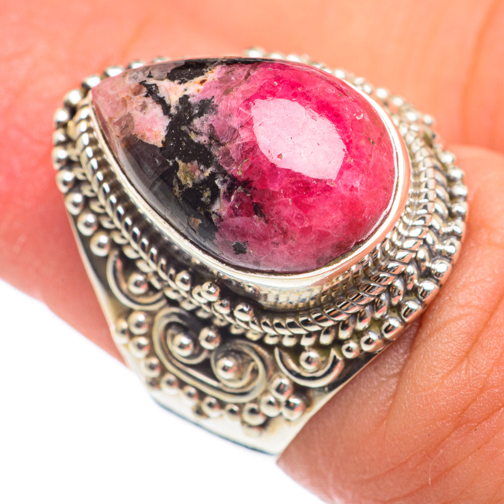 Rhodonite Rings handcrafted by Anasilvercos - RING66998