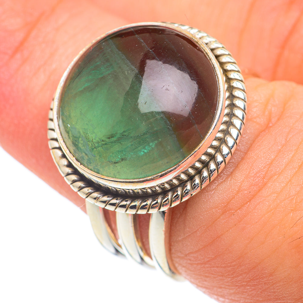 Green Fluorite Rings handcrafted by Anasilvercos - RING67005
