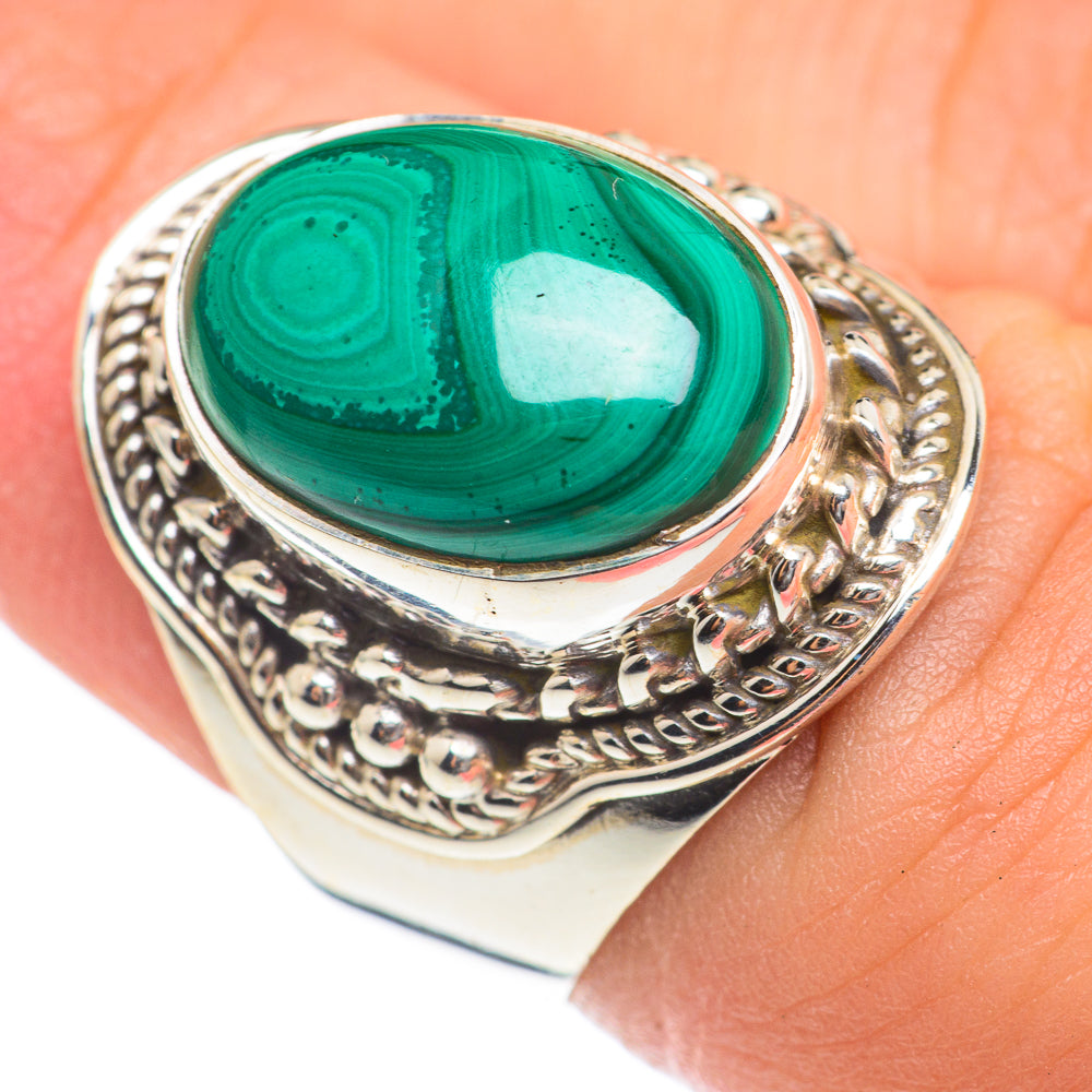 Malachite Rings handcrafted by Anasilvercos - RING67013