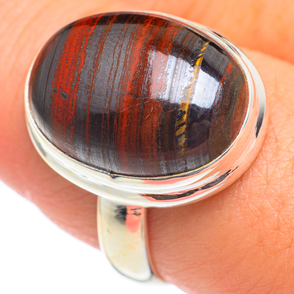 Red Tiger Iron Rings handcrafted by Anasilvercos - RING67014