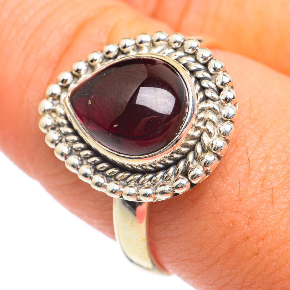 Garnet Rings handcrafted by Anasilvercos - RING67019