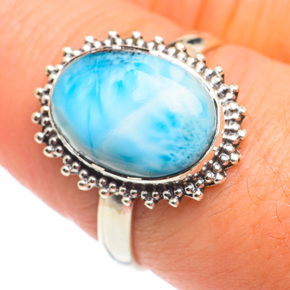 Larimar Rings handcrafted by Anasilvercos - RING67030