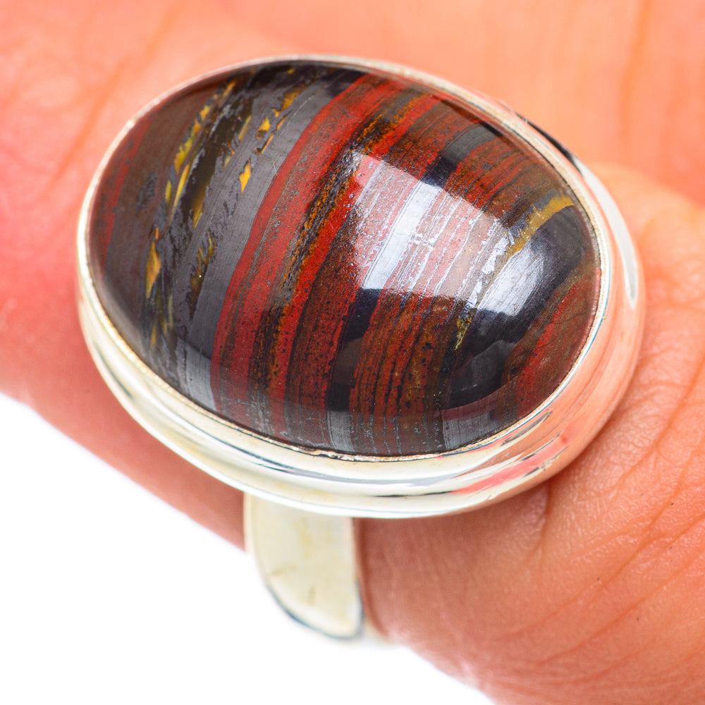 Red Tiger Iron Rings handcrafted by Anasilvercos - RING67033