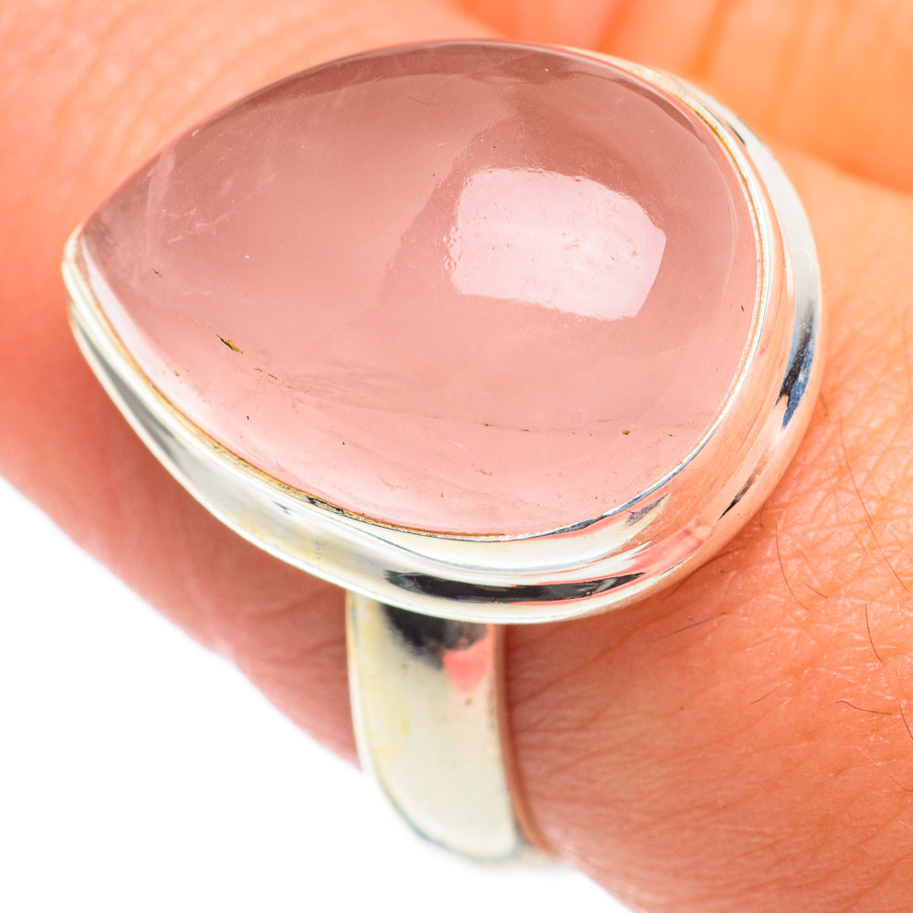 Rose Quartz Rings handcrafted by Anasilvercos - RING67036