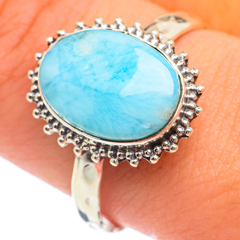 Larimar Rings handcrafted by Anasilvercos - RING67051