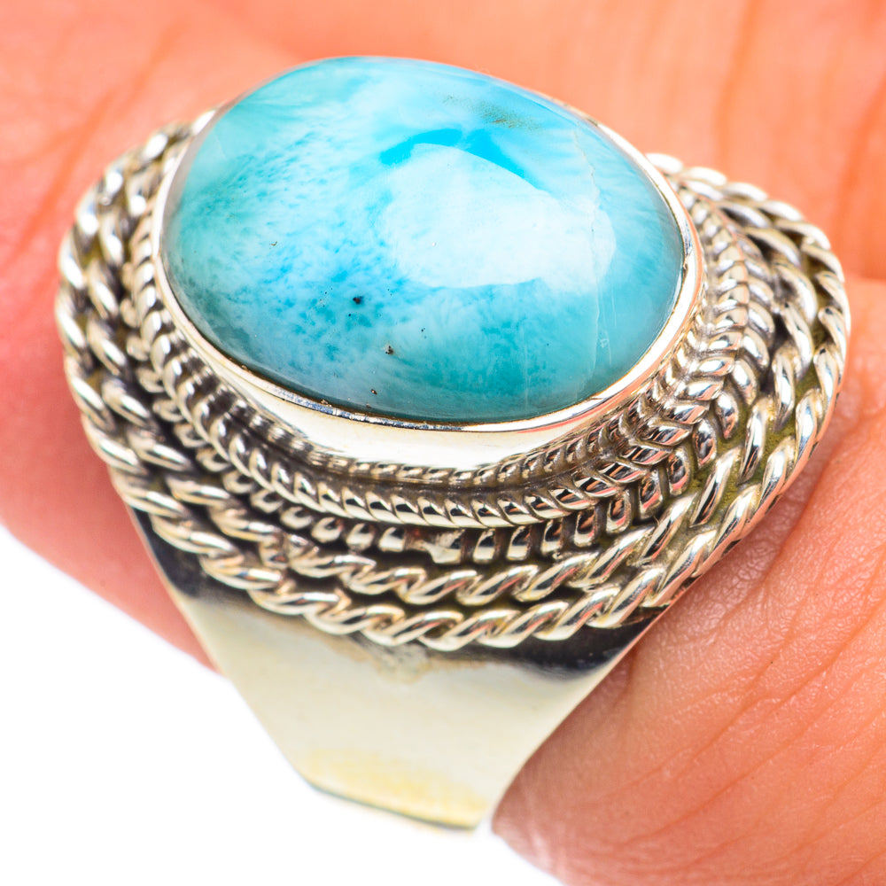 Larimar Rings handcrafted by Anasilvercos - RING67066