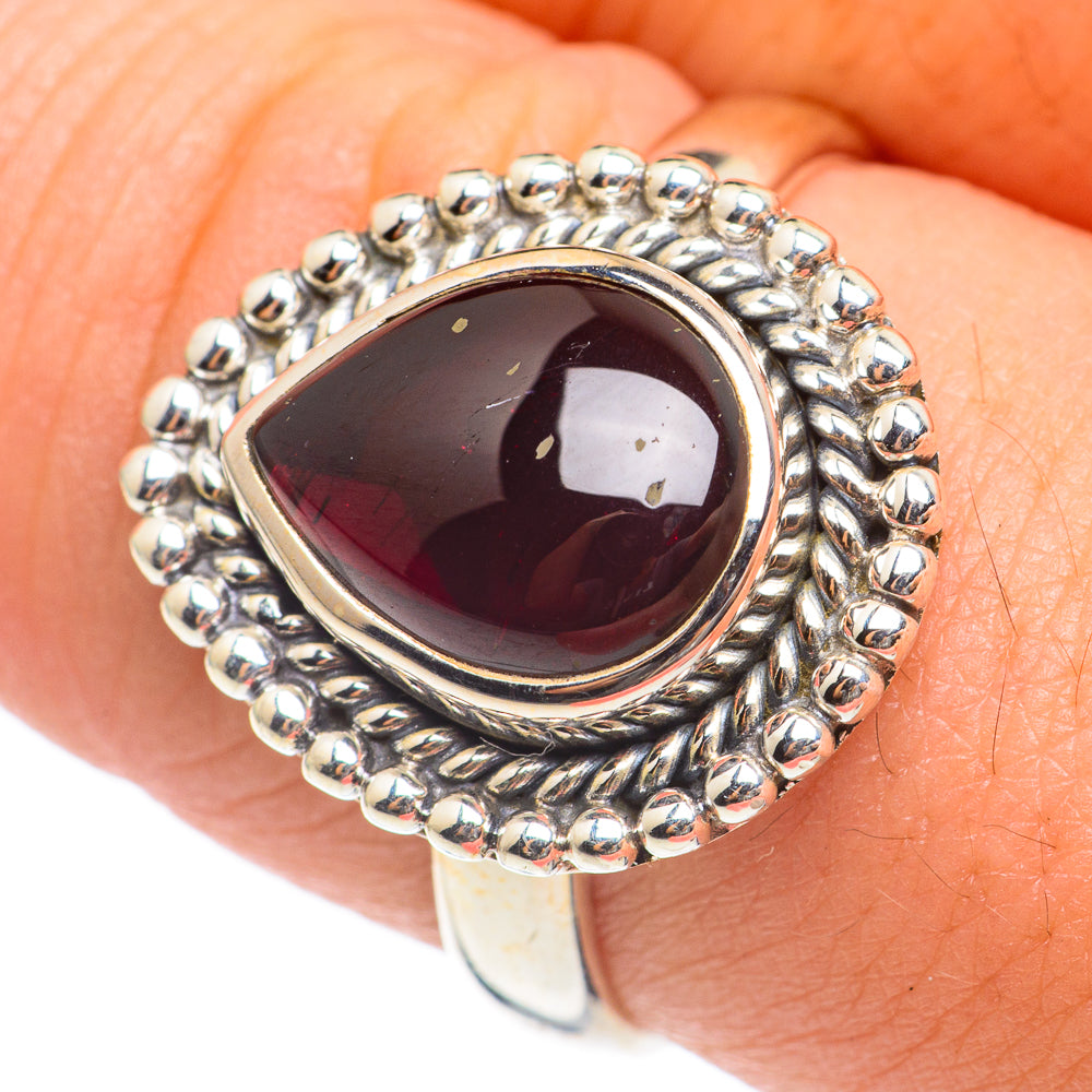 Garnet Rings handcrafted by Anasilvercos - RING67075