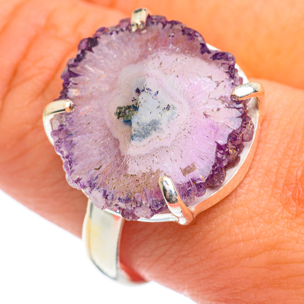 Amethyst Stalactite Rings handcrafted by Anasilvercos - RING67076
