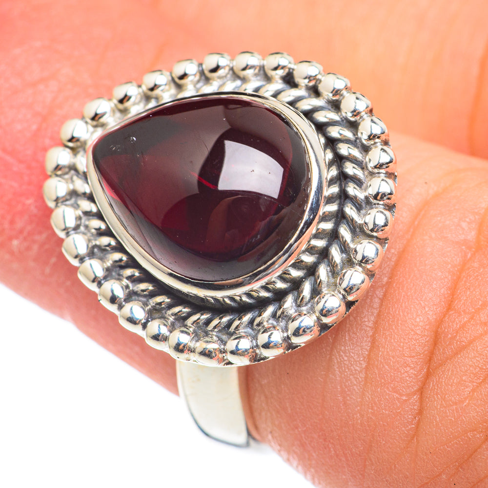 Garnet Rings handcrafted by Anasilvercos - RING67092
