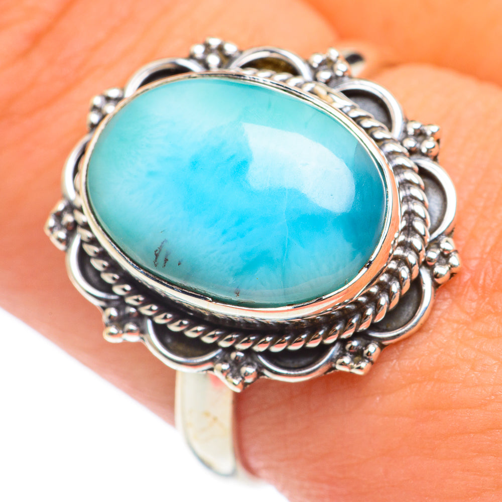Larimar Rings handcrafted by Anasilvercos - RING67099