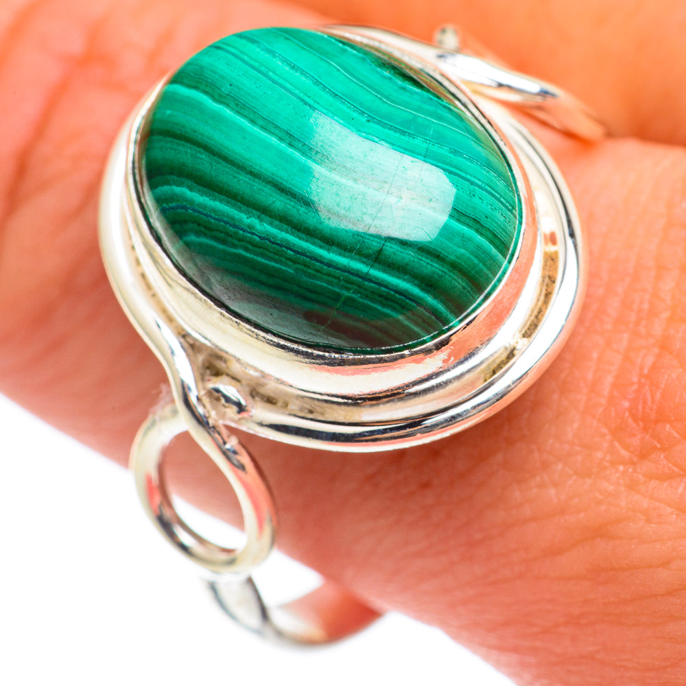Malachite Rings handcrafted by Anasilvercos - RING67105