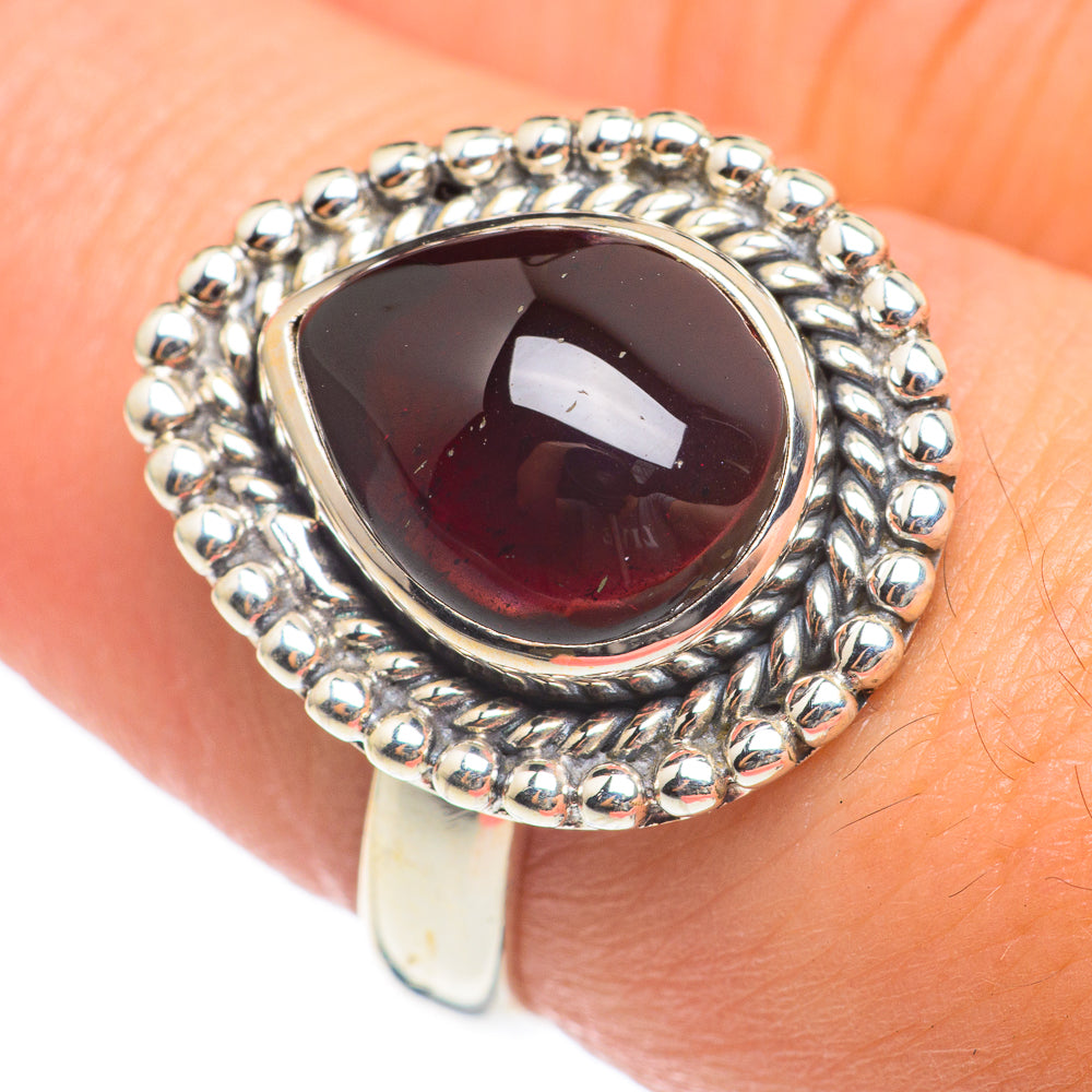 Garnet Rings handcrafted by Anasilvercos - RING67109