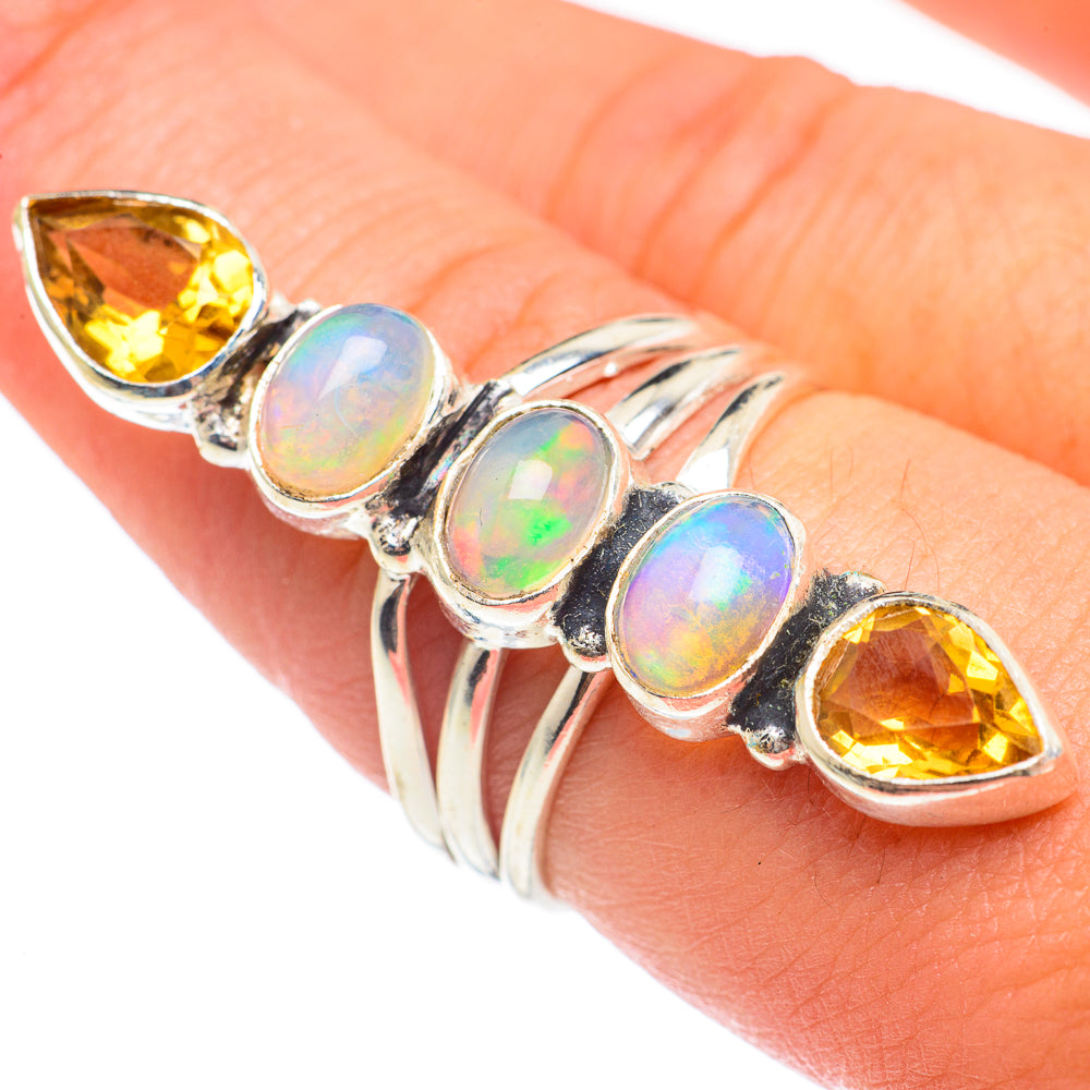 Ethiopian Opal Rings handcrafted by Anasilvercos - RING67113