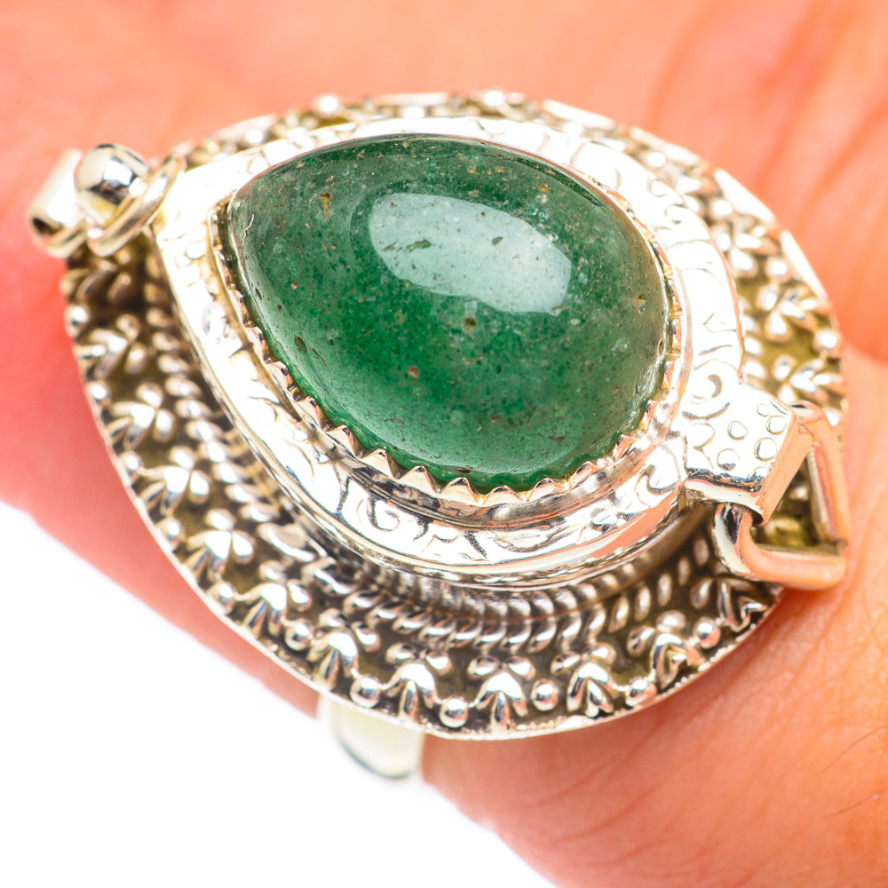 Green Aventurine Rings handcrafted by Anasilvercos - RING67148