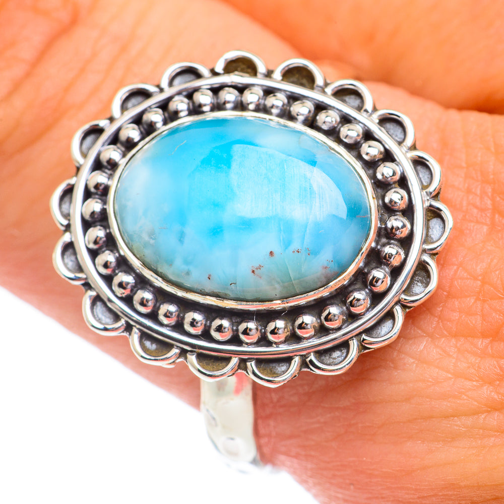 Larimar Rings handcrafted by Anasilvercos - RING67162