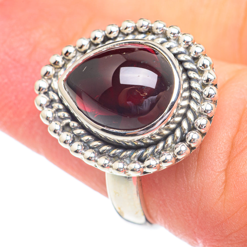 Garnet Rings handcrafted by Anasilvercos - RING67178