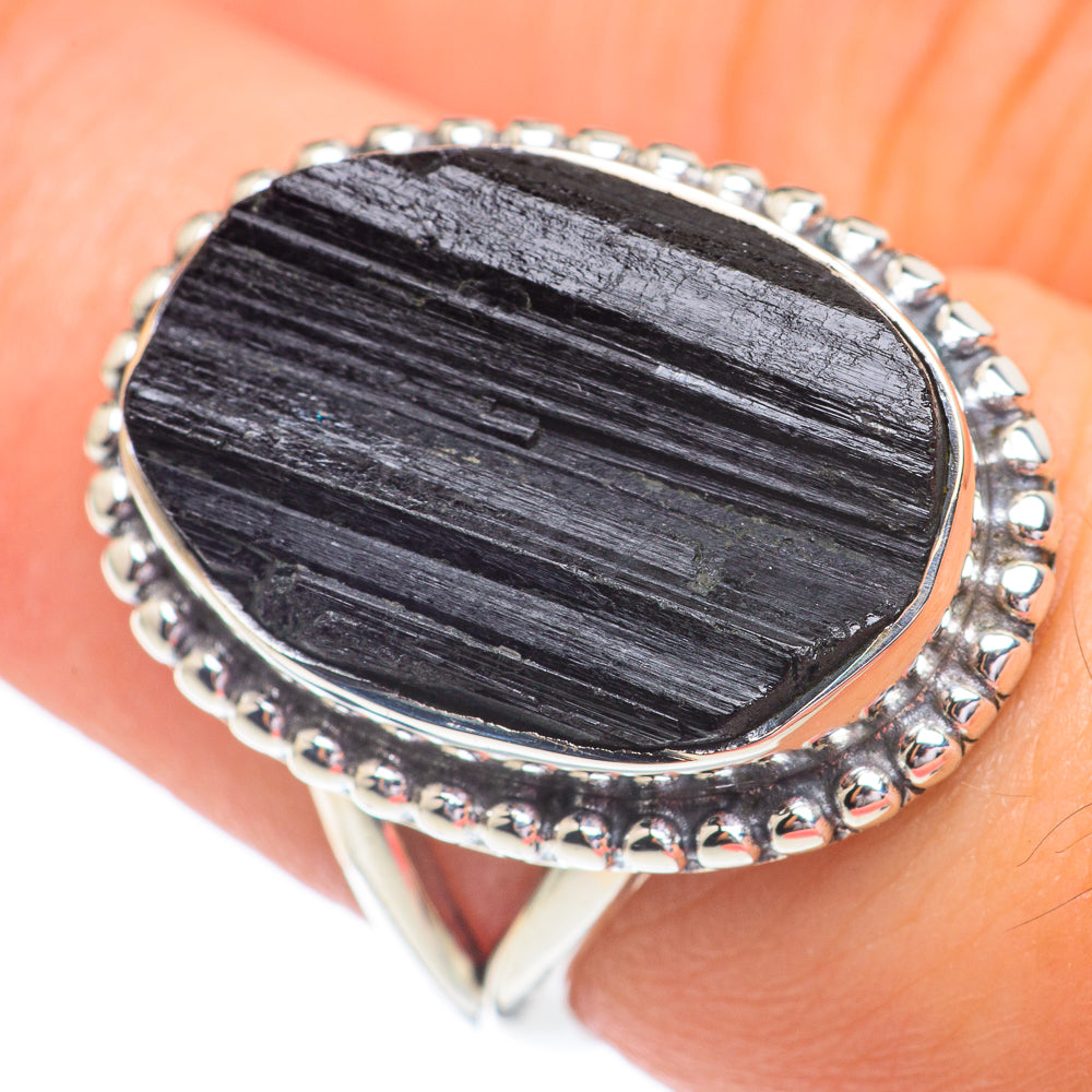 Black Tourmaline Rings handcrafted by Anasilvercos - RING67183