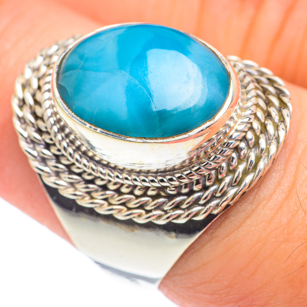 Larimar Rings handcrafted by Anasilvercos - RING67195