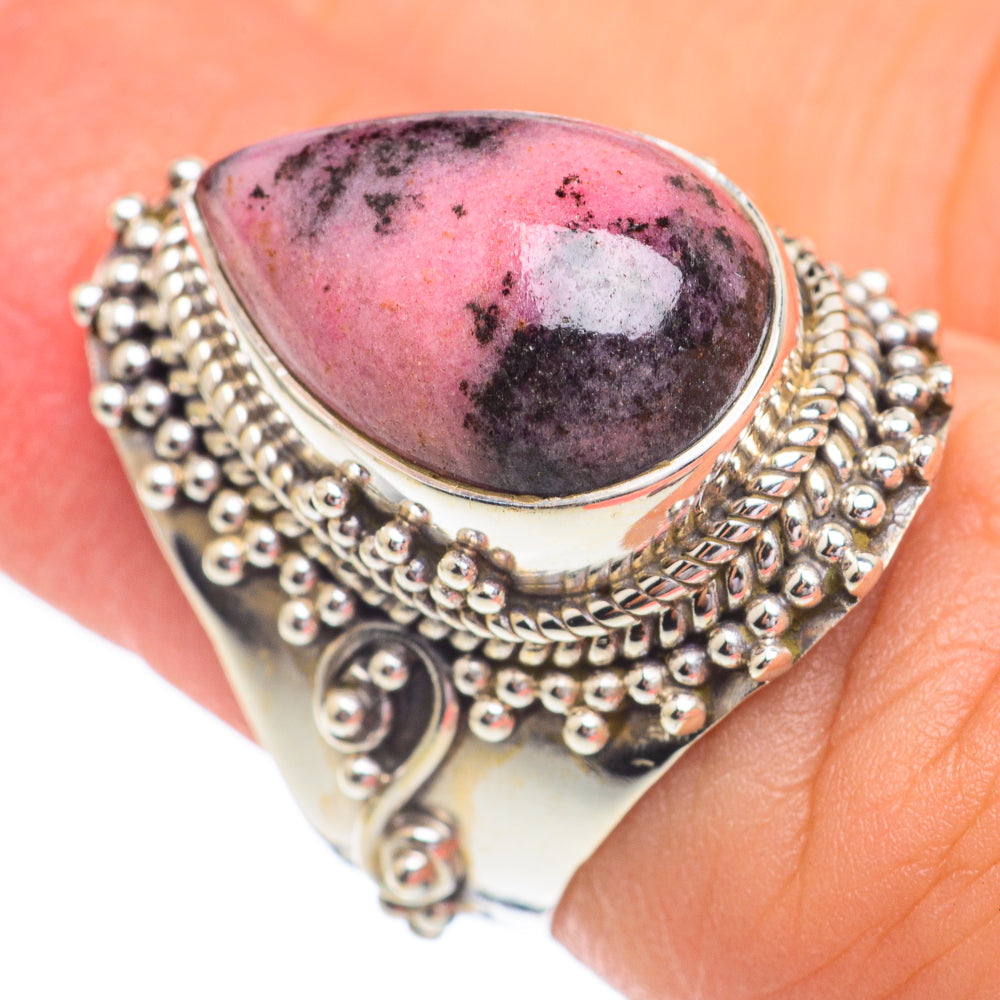 Rhodonite Rings handcrafted by Anasilvercos - RING67207