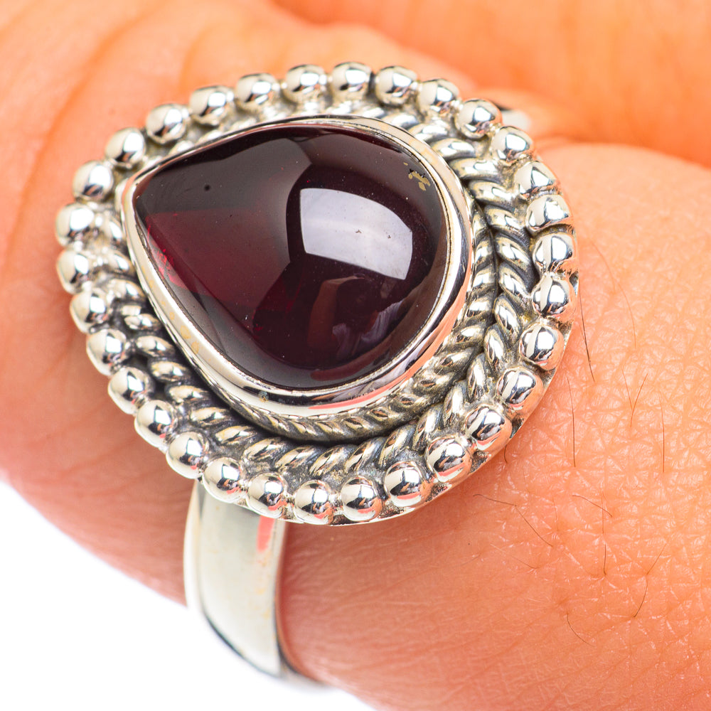 Garnet Rings handcrafted by Anasilvercos - RING67208