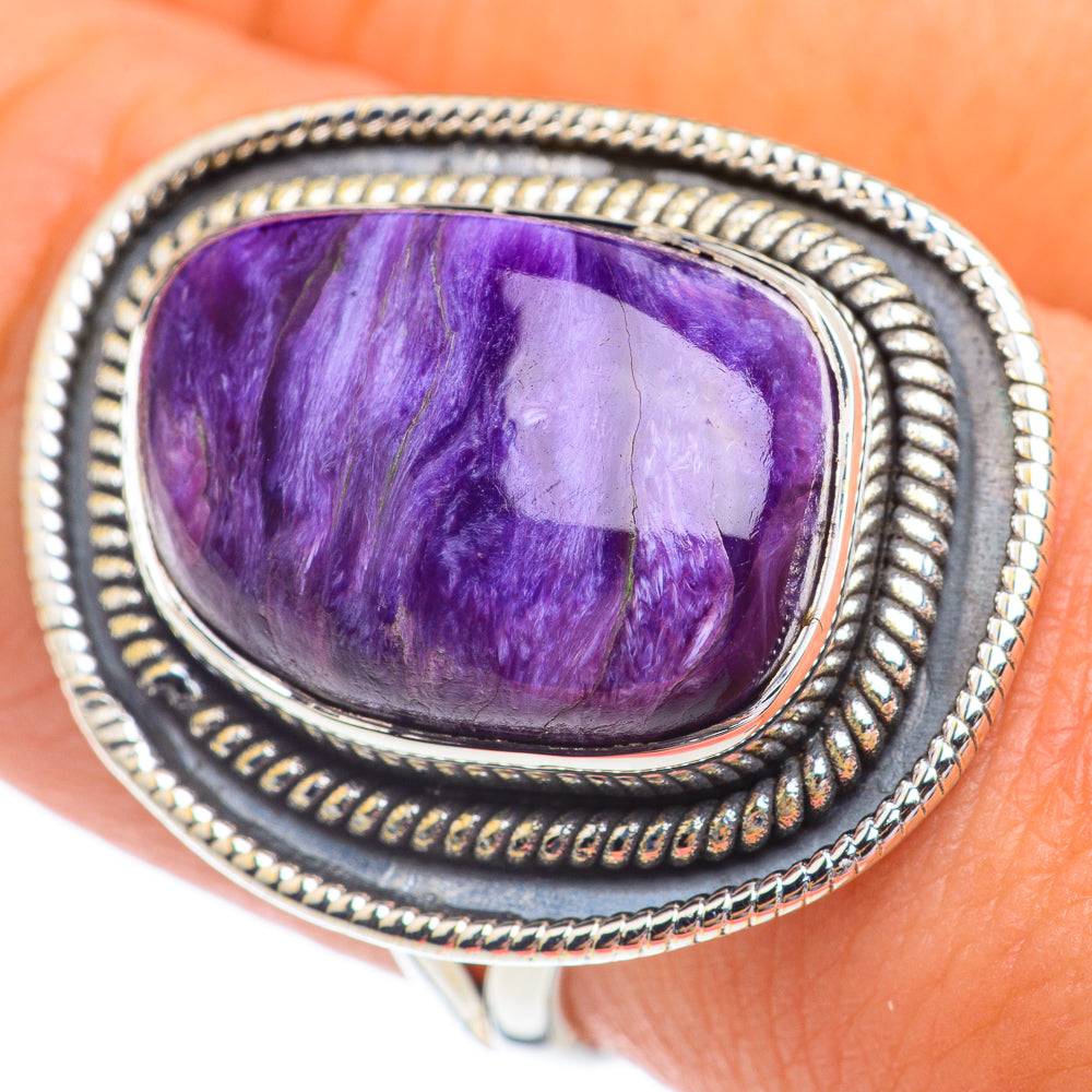 Charoite Rings handcrafted by Anasilvercos - RING67211