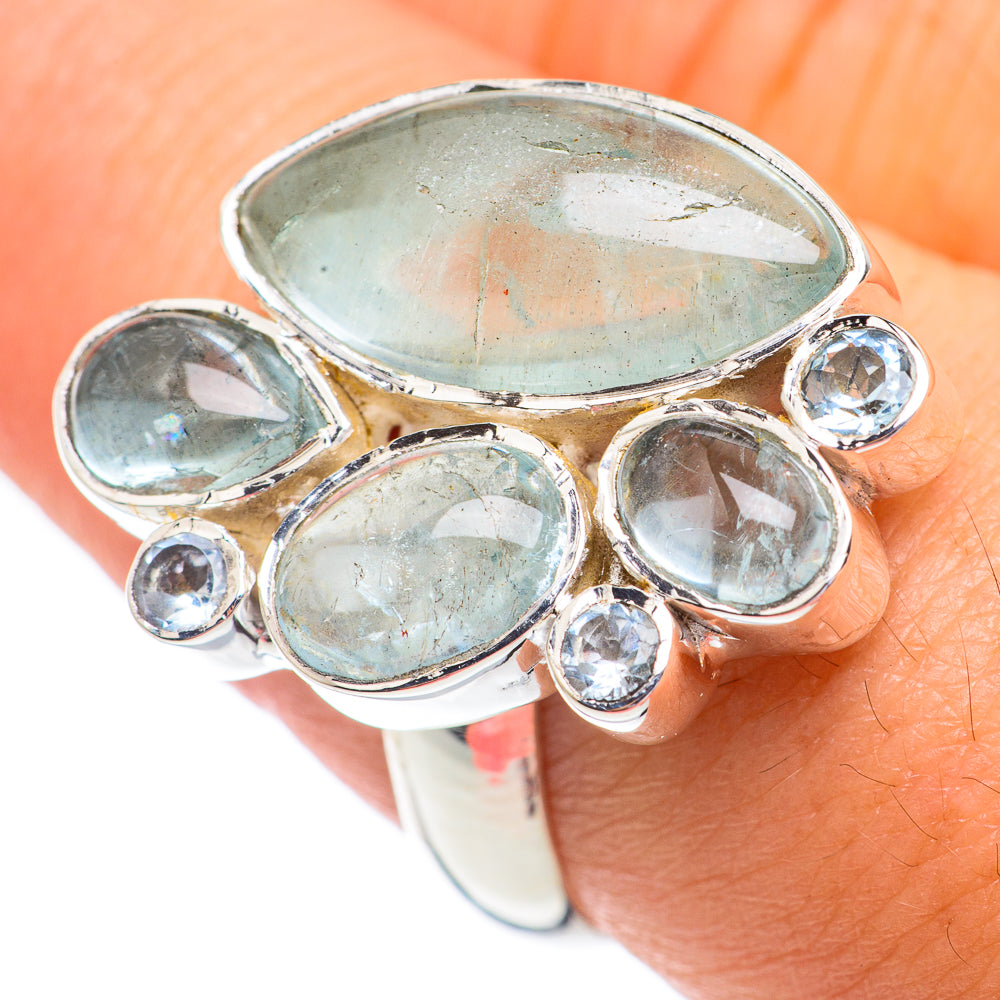 Aquamarine Rings handcrafted by Anasilvercos - RING67225