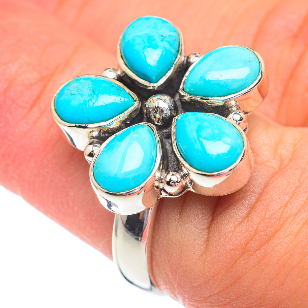 Arizona Turquoise Rings handcrafted by Anasilvercos - RING67227