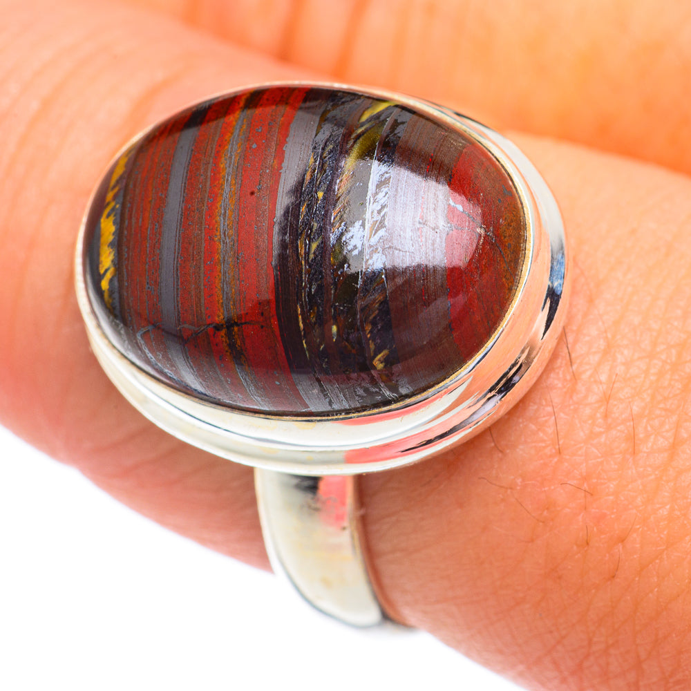 Red Tiger Iron Rings handcrafted by Anasilvercos - RING67232