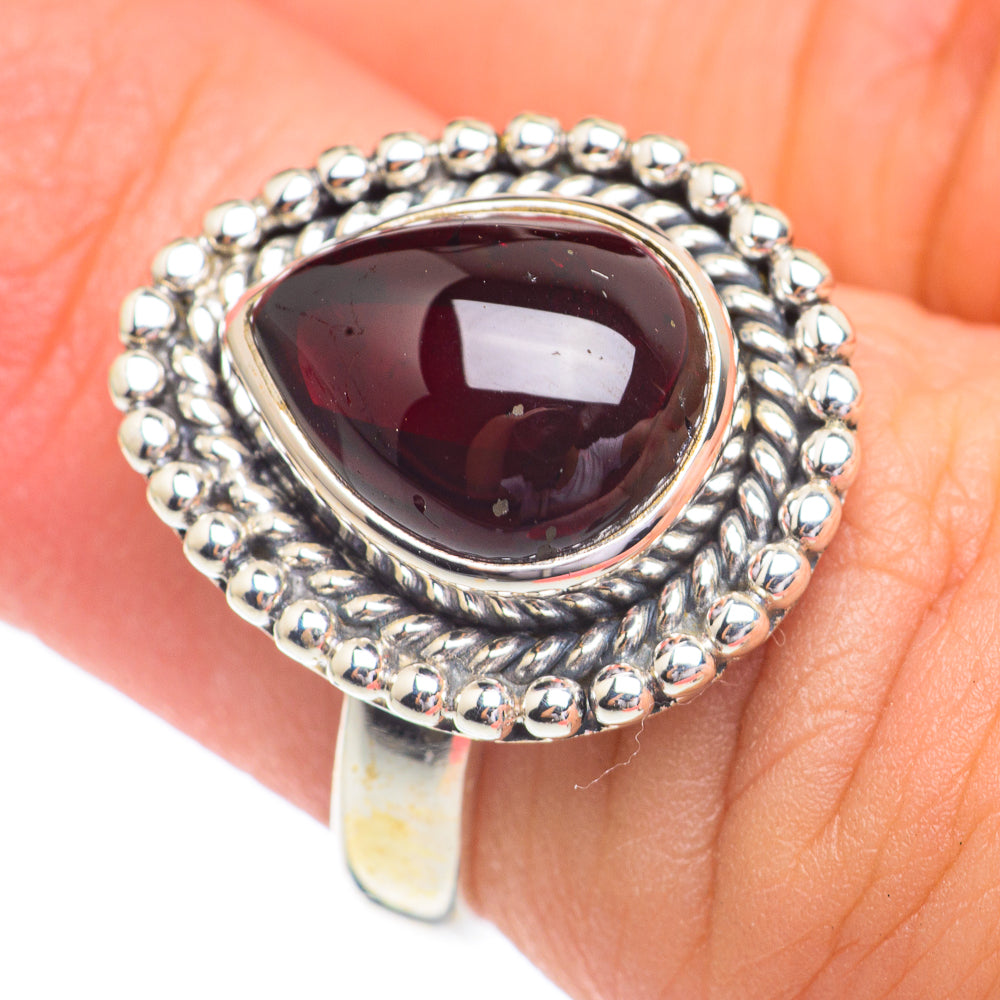 Garnet Rings handcrafted by Anasilvercos - RING67239