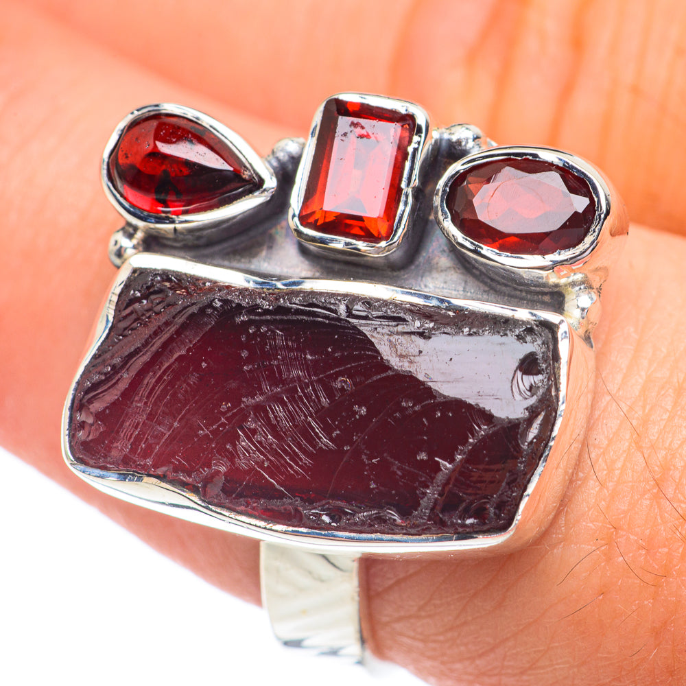 Garnet Rings handcrafted by Anasilvercos - RING67240