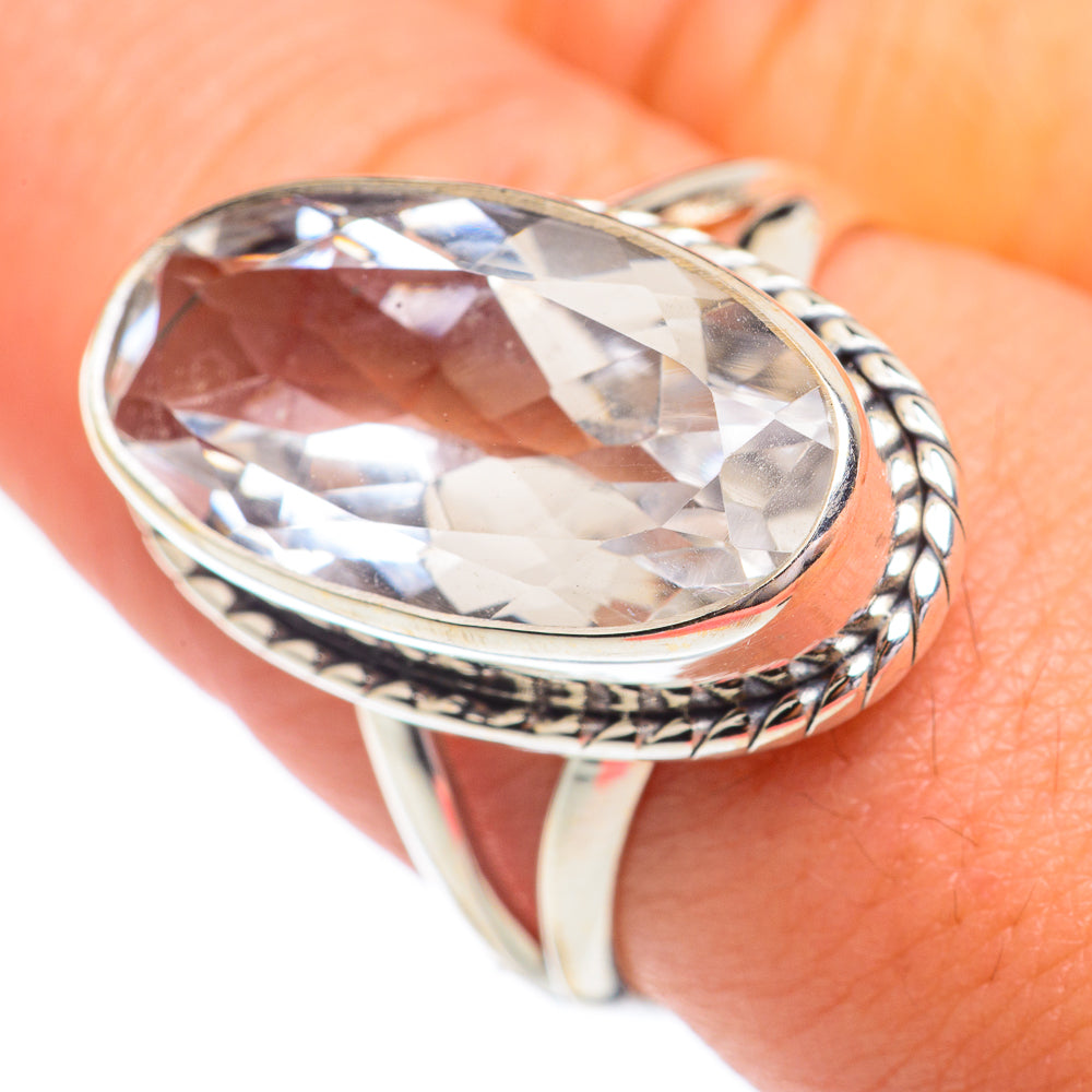 White Quartz Rings handcrafted by Anasilvercos - RING67247