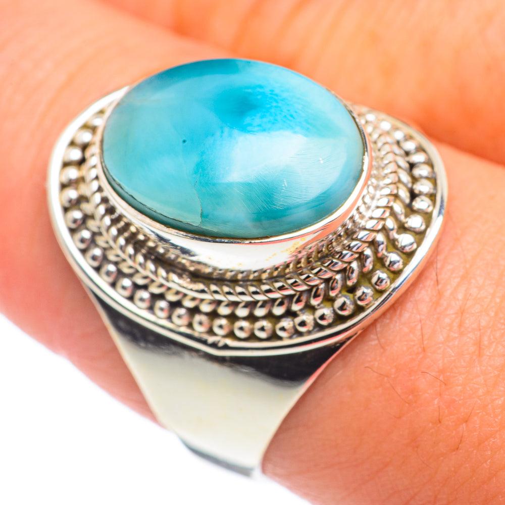 Larimar Rings handcrafted by Anasilvercos - RING67251