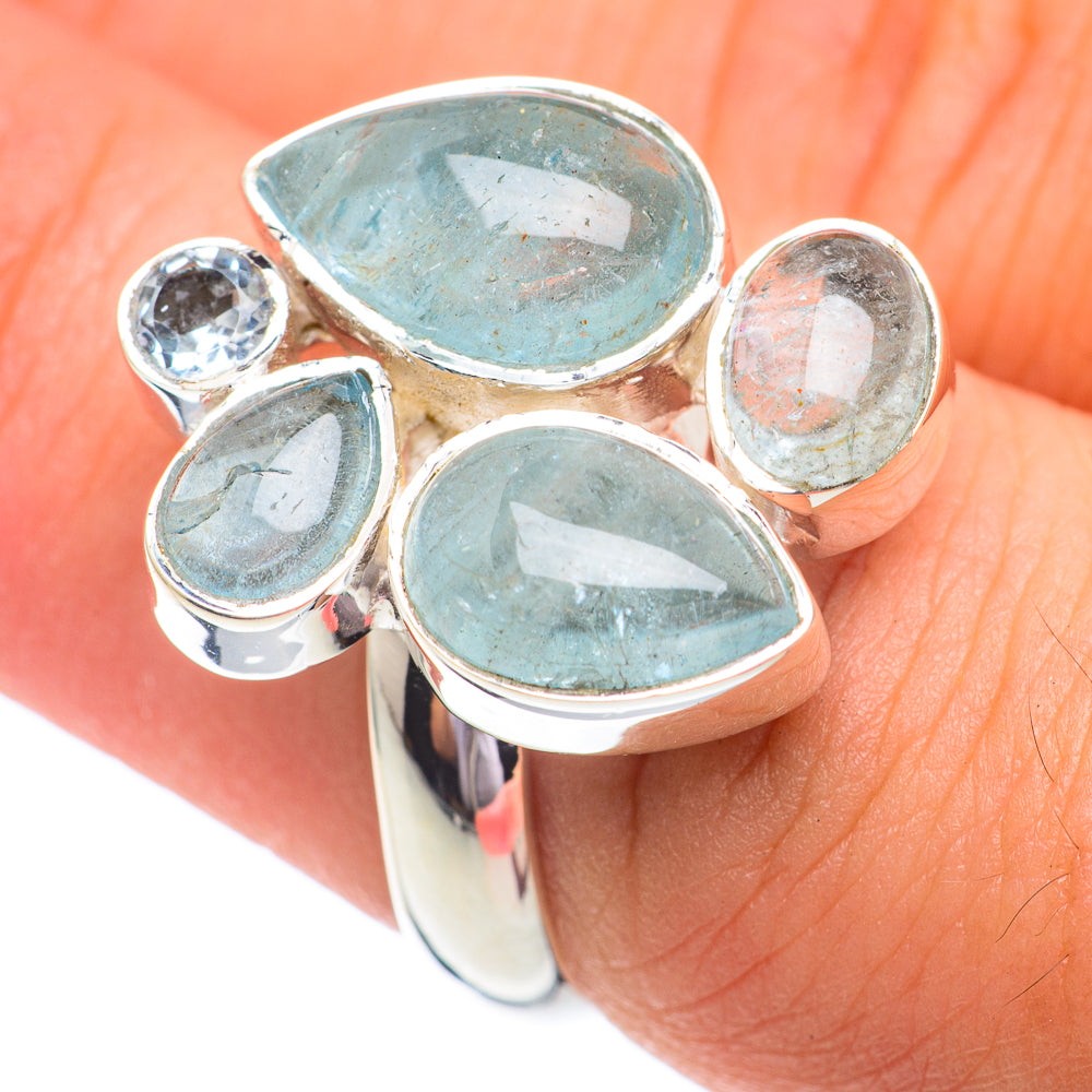 Aquamarine Rings handcrafted by Anasilvercos - RING67254