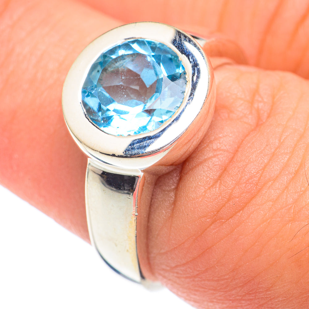 Blue Topaz Rings handcrafted by Anasilvercos - RING67277