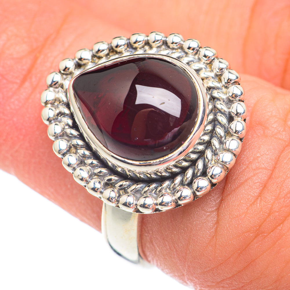 Garnet Rings handcrafted by Anasilvercos - RING67287