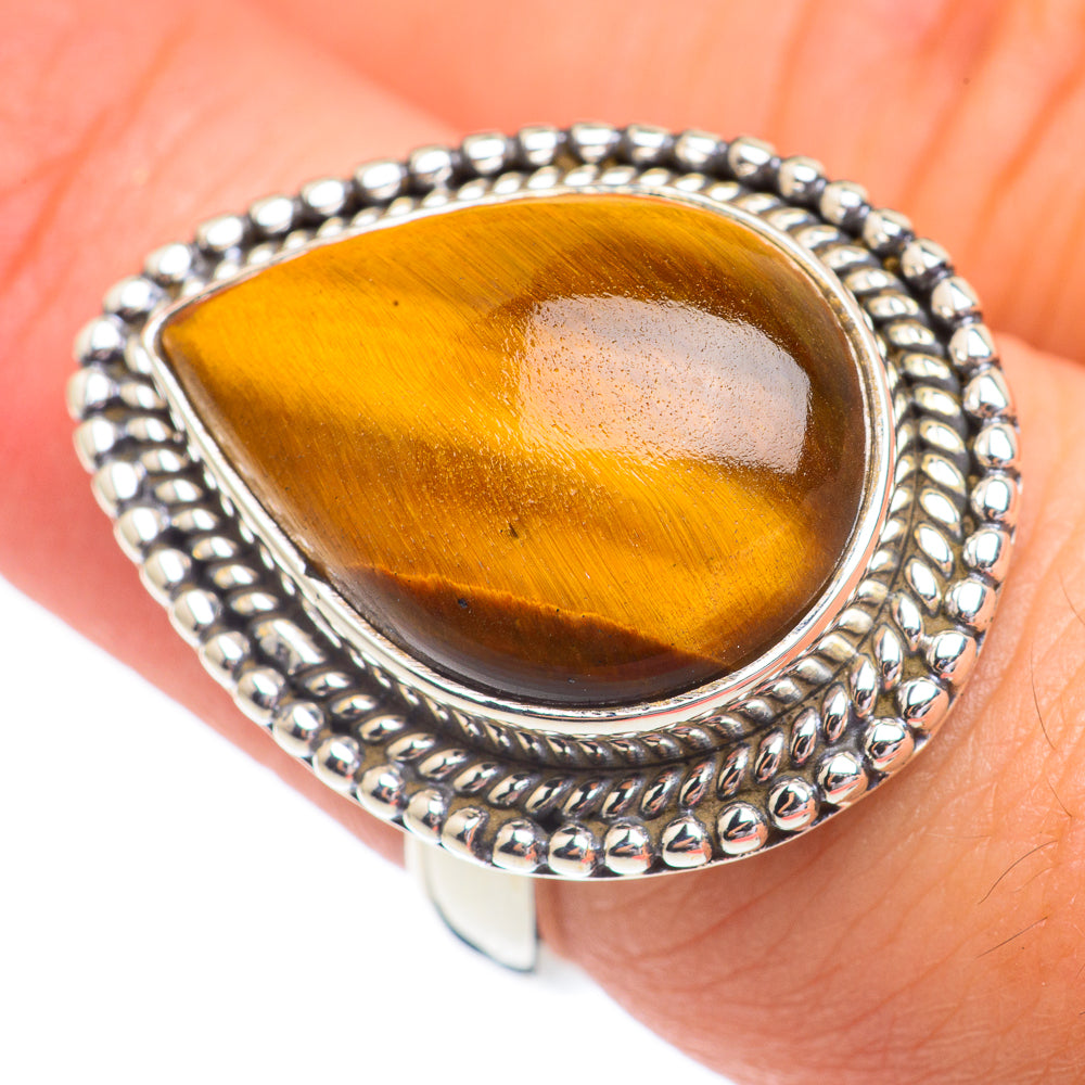 Tiger Eye Rings handcrafted by Anasilvercos - RING67307