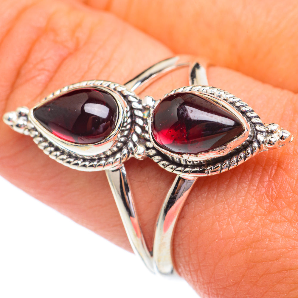 Garnet Rings handcrafted by Anasilvercos - RING67313