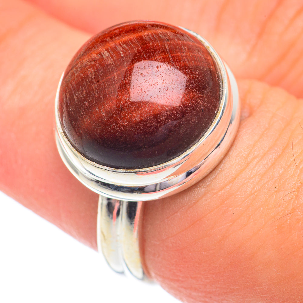 Red Tiger Eye Rings handcrafted by Anasilvercos - RING67330