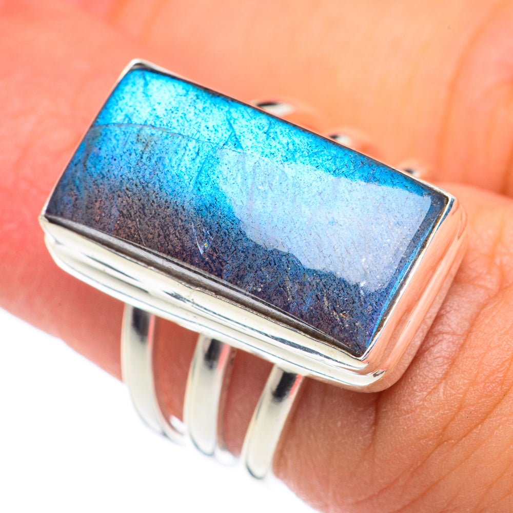 Labradorite Rings handcrafted by Anasilvercos - RING67343