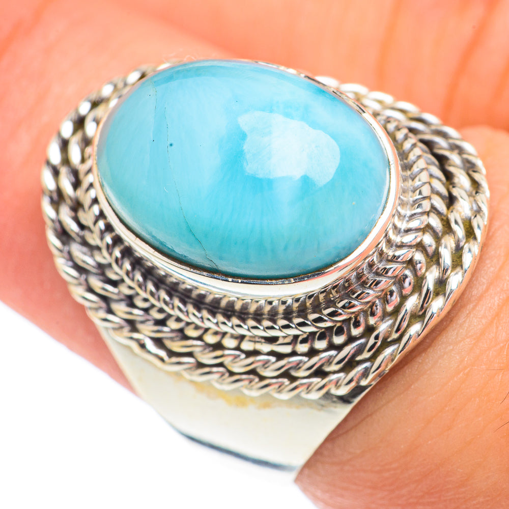 Larimar Rings handcrafted by Anasilvercos - RING67344