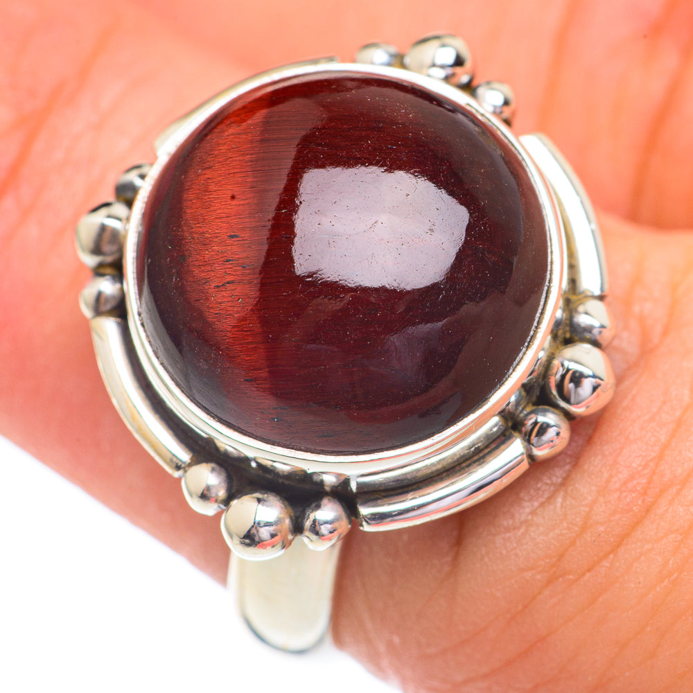 Red Tiger Eye Rings handcrafted by Anasilvercos - RING67352