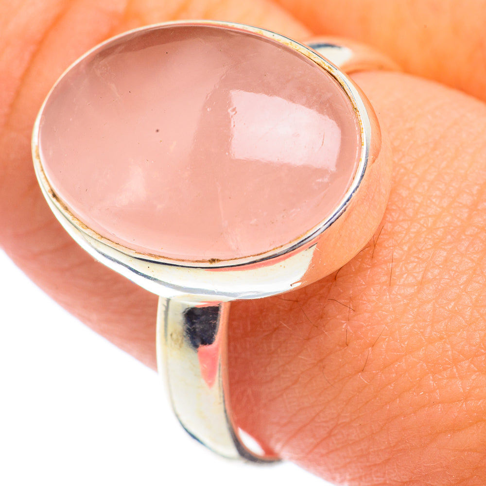 Rose Quartz Rings handcrafted by Anasilvercos - RING67353