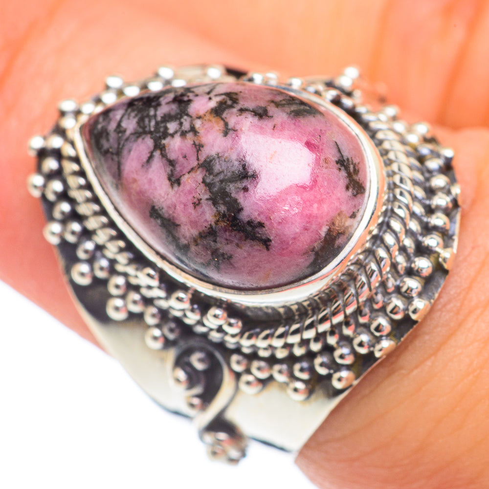 Rhodonite Rings handcrafted by Anasilvercos - RING67354