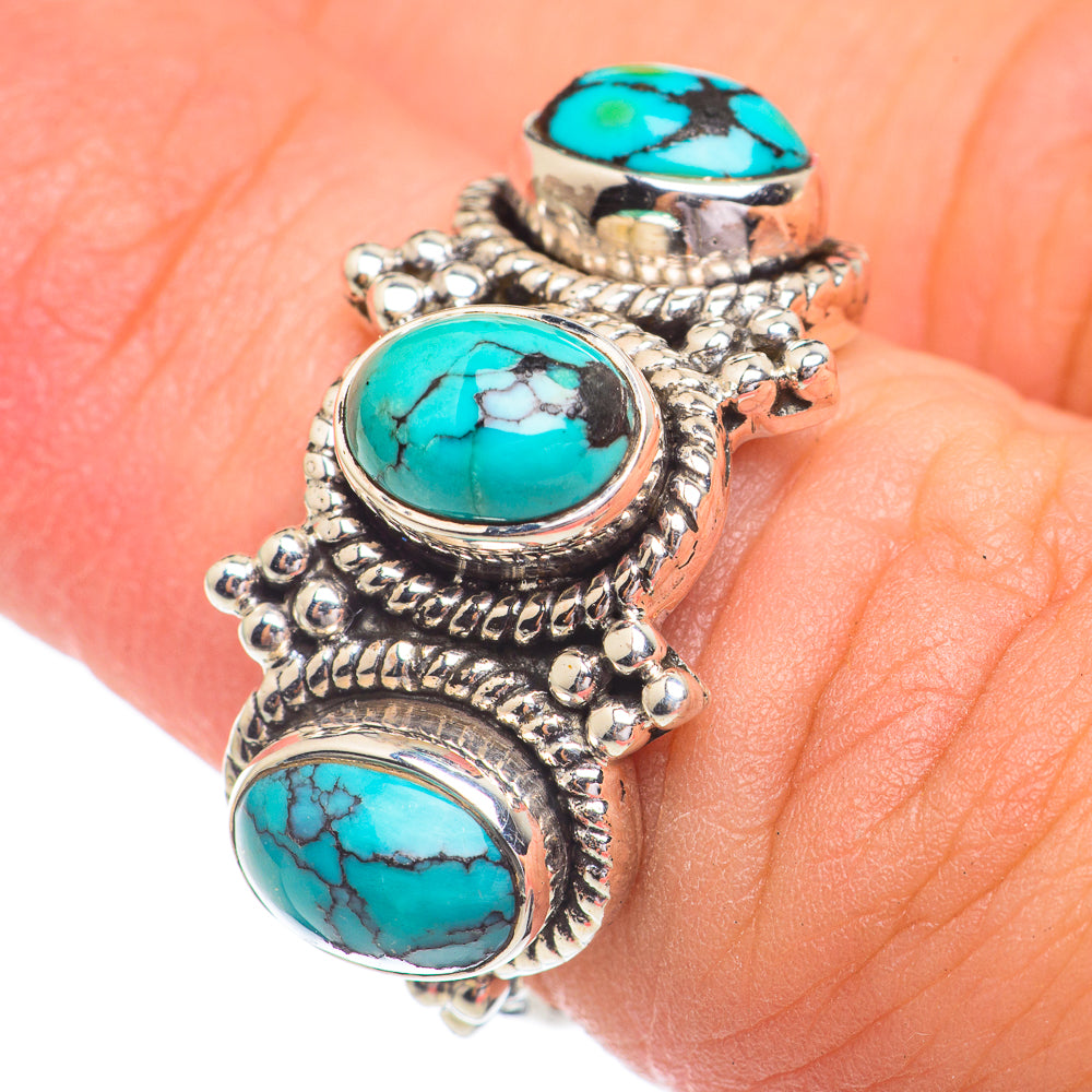 Tibetan Turquoise Rings handcrafted by Anasilvercos - RING67367
