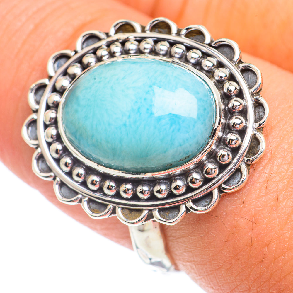 Larimar Rings handcrafted by Anasilvercos - RING67368
