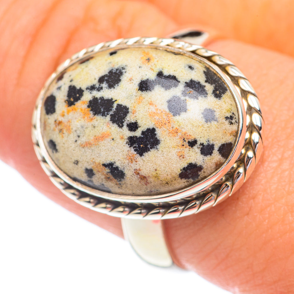 Dalmatian Jasper Rings handcrafted by Anasilvercos - RING67384