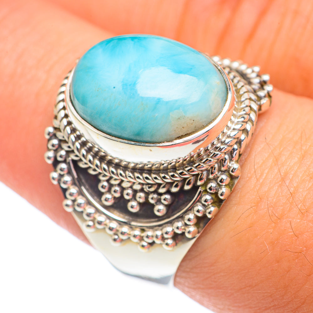 Larimar Rings handcrafted by Anasilvercos - RING67385